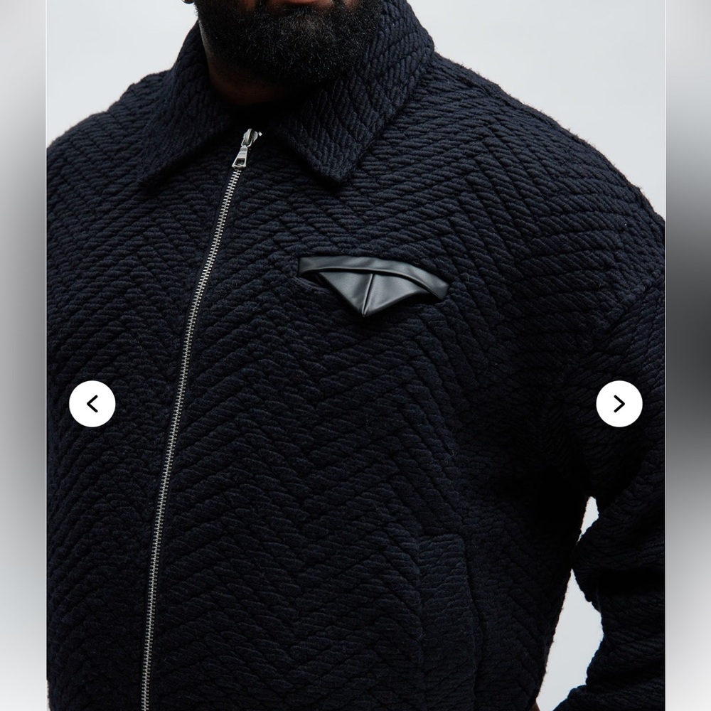 Textured cropped jacket - Picture 3 of 3